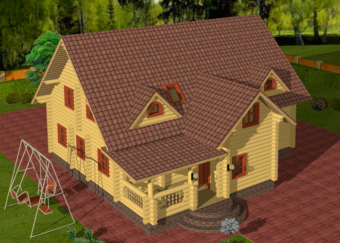 K3 Cottage 3D CAD software  for Log  Home  Cabin  design 